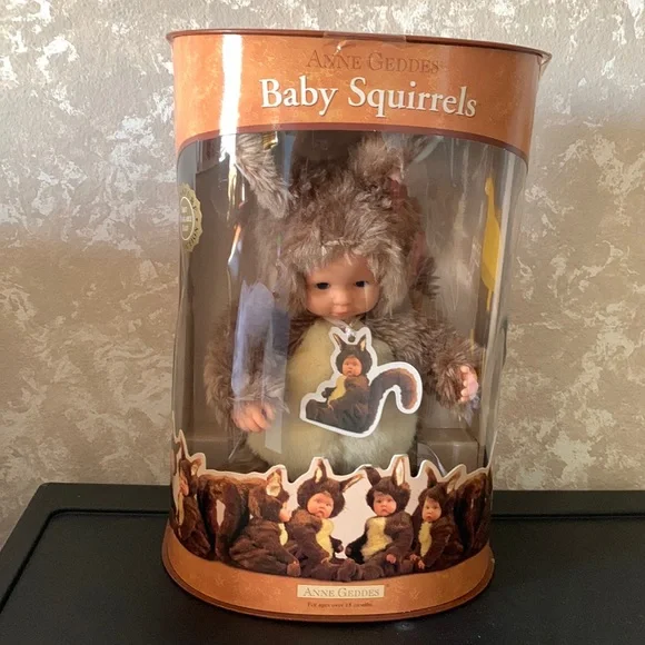Anne Geddes Toys Vintage Anne Geddes Baby Doll Baby Squirrels